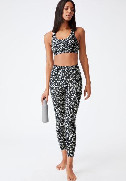 Cotton On - Lifestyle pocket 7/8 tight - blooming leopard black