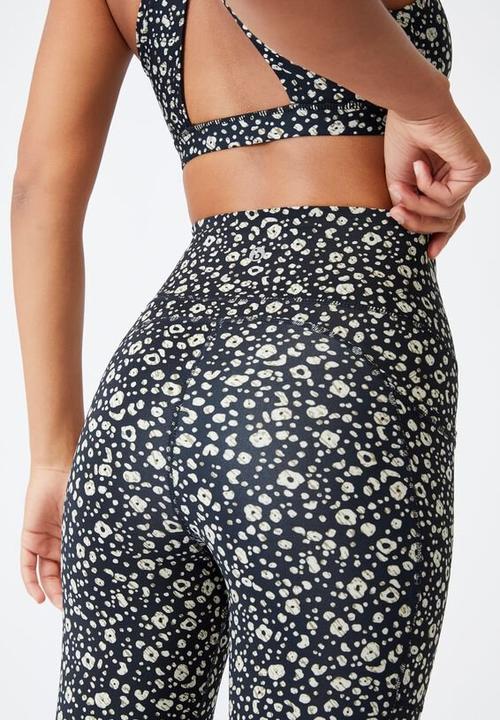 Cotton On - Lifestyle pocket 7/8 tight - blooming leopard black