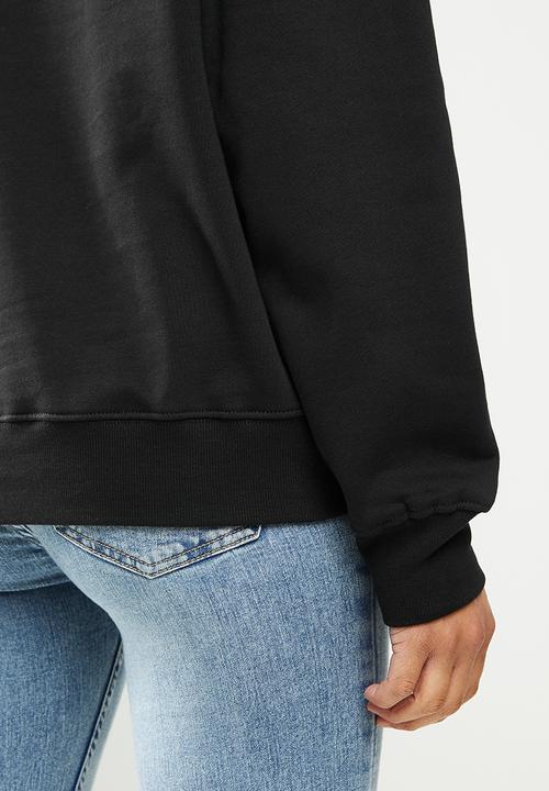 POLO - Ashton long sleeve logo sweater - black
