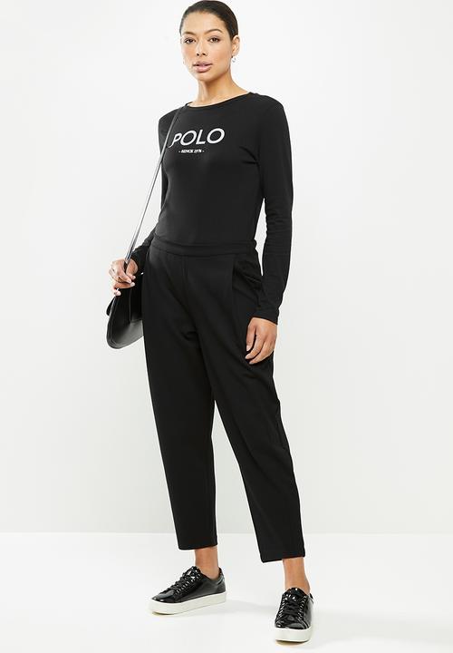 POLO - Karina pleat pull on pant - black