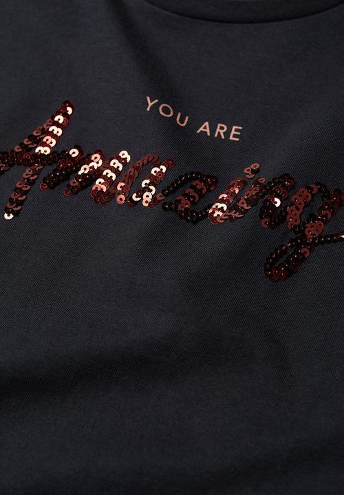 MANGO - Bonita long sleeve tee - black