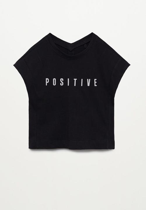 MANGO - Present crop top - black