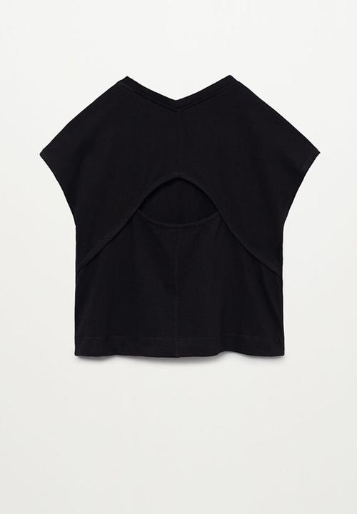 MANGO - Present crop top - black