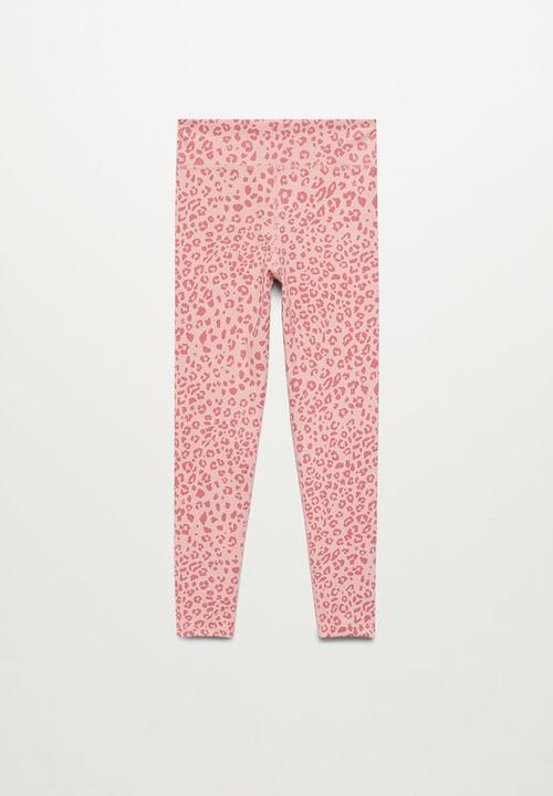 MANGO - Animal print leggings - pink