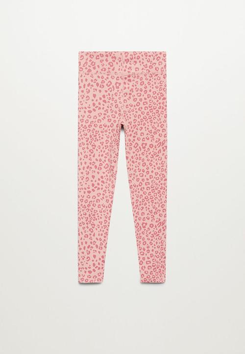 MANGO - Animal print leggings - pink