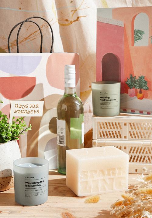 Typo - Large block candle - ecru sparkling!