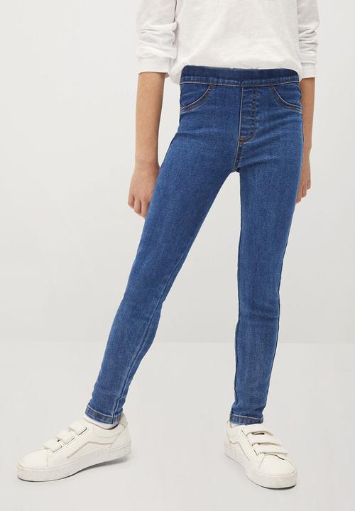 MANGO - Girls basic jeggings - blue