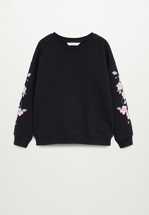 MANGO - Flora sweatshirt - black