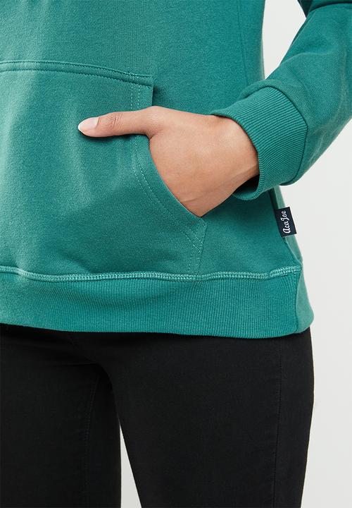Aca Joe - Fleece pullover hoodie - green