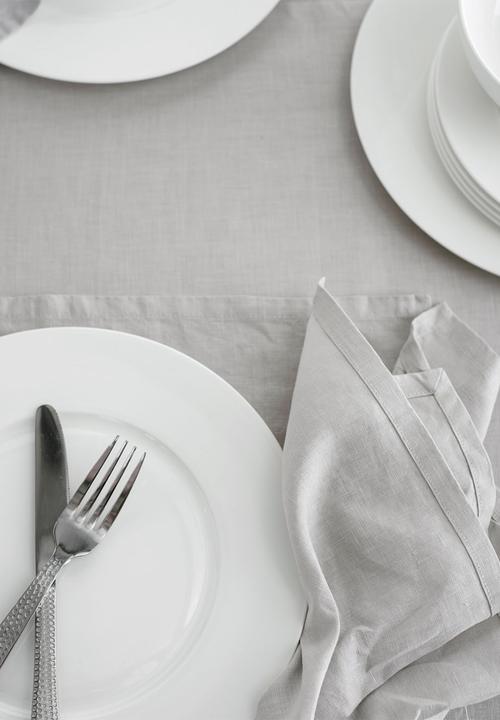 Linen House - Nimes napkin set of 4 - pale grey