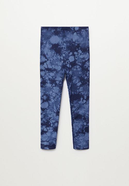 MANGO - Tiedye leggings - navy