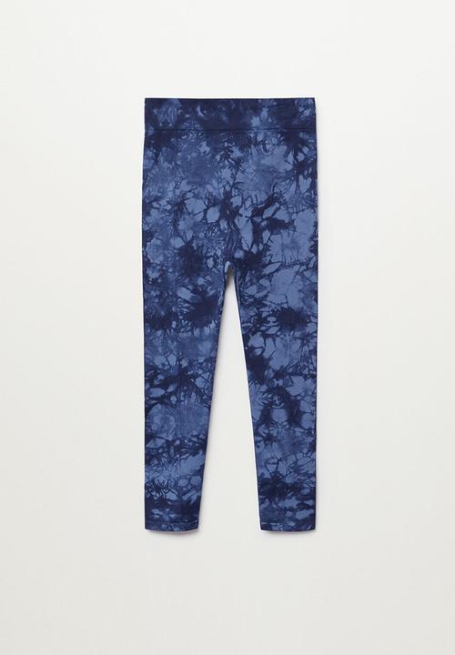 MANGO - Tiedye leggings - navy