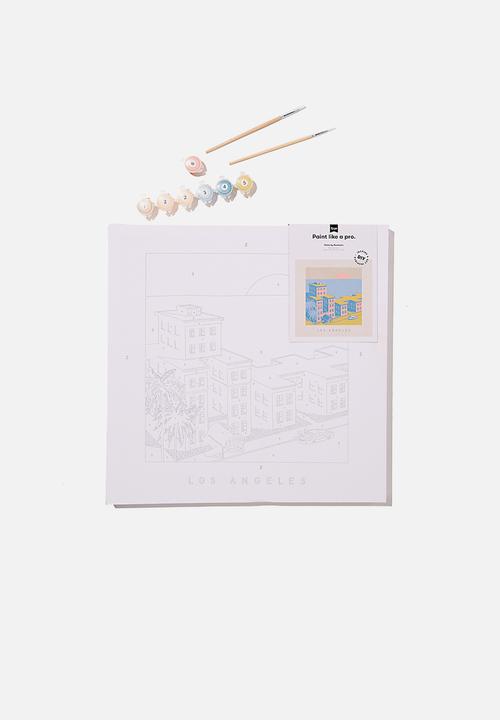 Typo - Stretch canvas paint by numbers 40 x 40 - Los Angeles