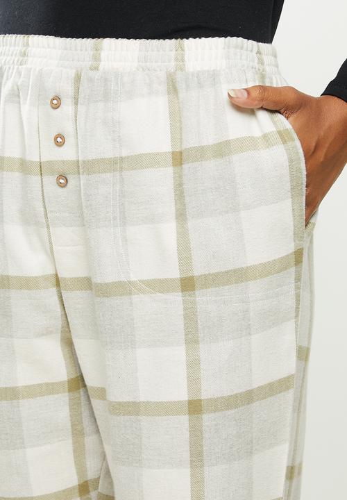 Cotton On - Warm flannel sleep pant - green