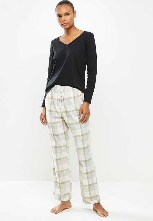 Cotton On - Warm flannel sleep pant - green