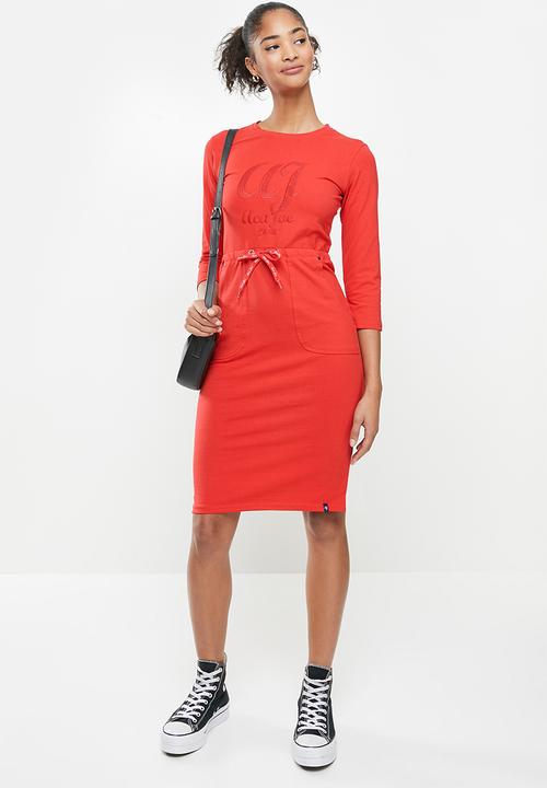 Aca Joe - Drawstring dress - red