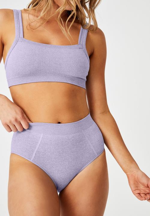 Cotton On - Seamfree mumdie bikini brief - periwinkle