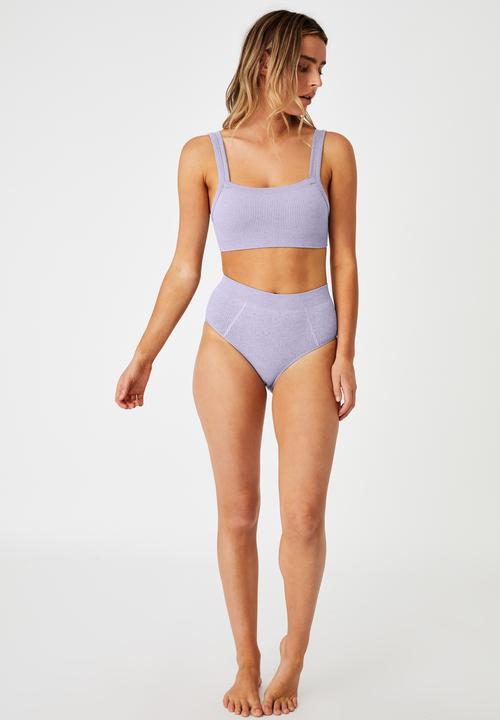 Cotton On - Seamfree mumdie bikini brief - periwinkle