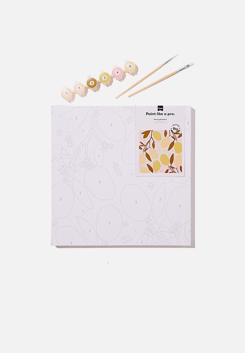 Typo - Stretch canvas paint by numbers 30 x 30 - lemons