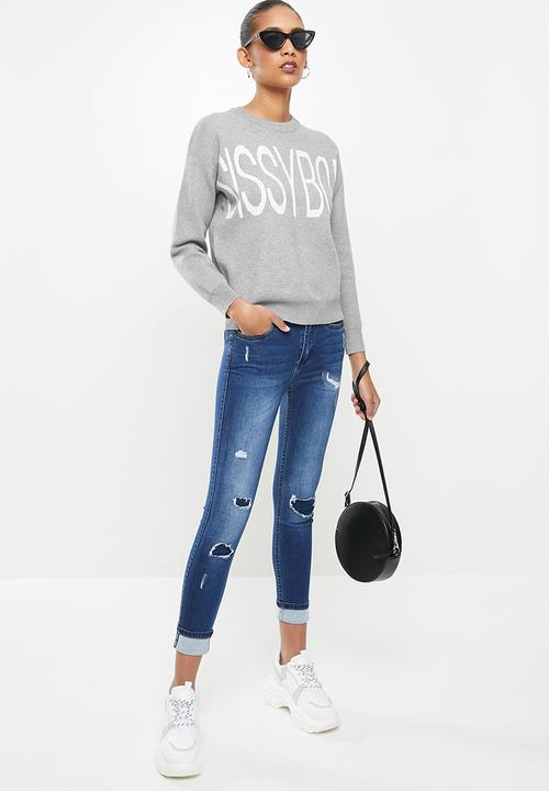 SISSY BOY - Geneva:axel jogg skinny with hem turn up - blue