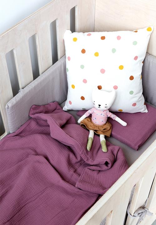 Phlo Studio - Muslin cot bumper - grey