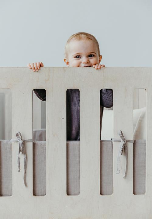 Phlo Studio - Muslin cot bumper - grey