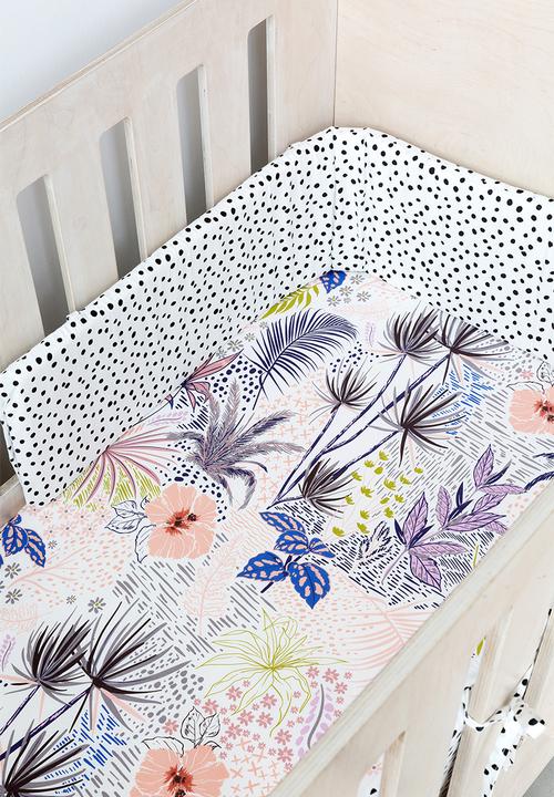 Phlo Studio - Spotty  cot bumper - black & white