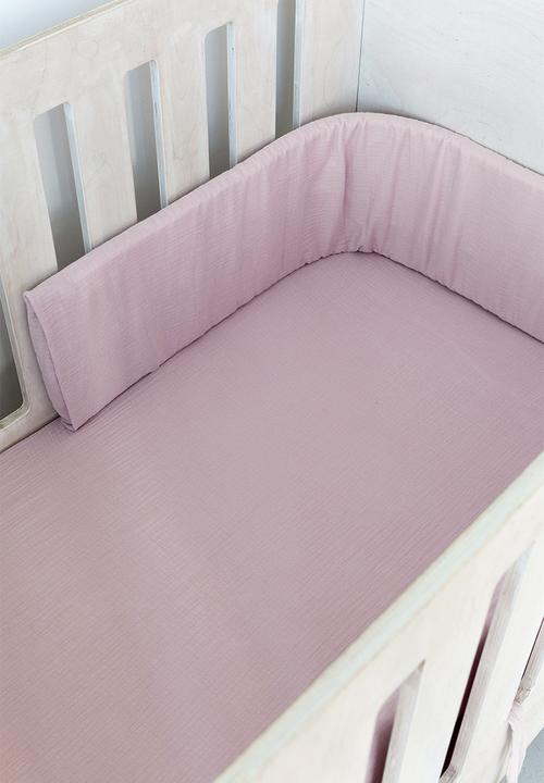 Phlo Studio - Muslin cot fitted sheet - dusty pink