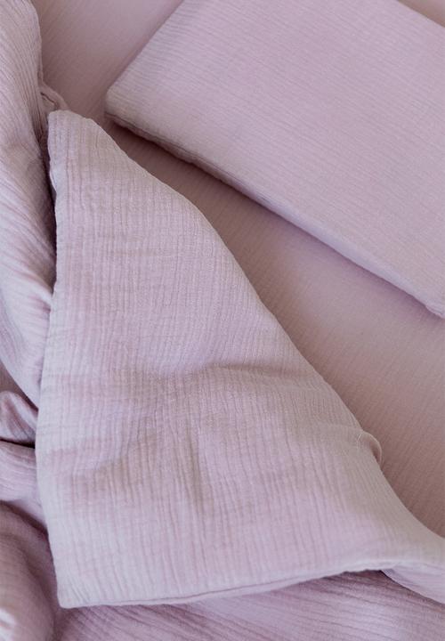 Phlo Studio - Muslin cot fitted sheet - dusty pink