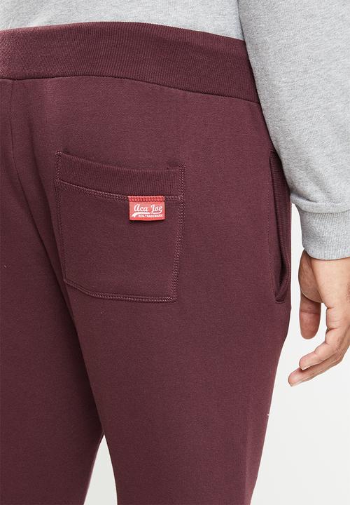 Aca Joe - Aca joe big logo jogger - burgundy