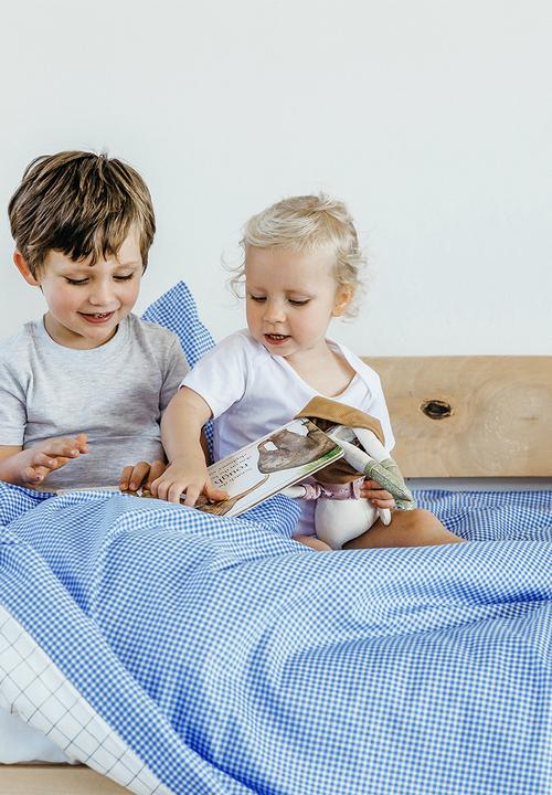 Phlo Studio - Gingham duvet cover set - blue & white