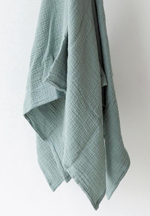 Phlo Studio - Muslin swaddle blanket - duckegg