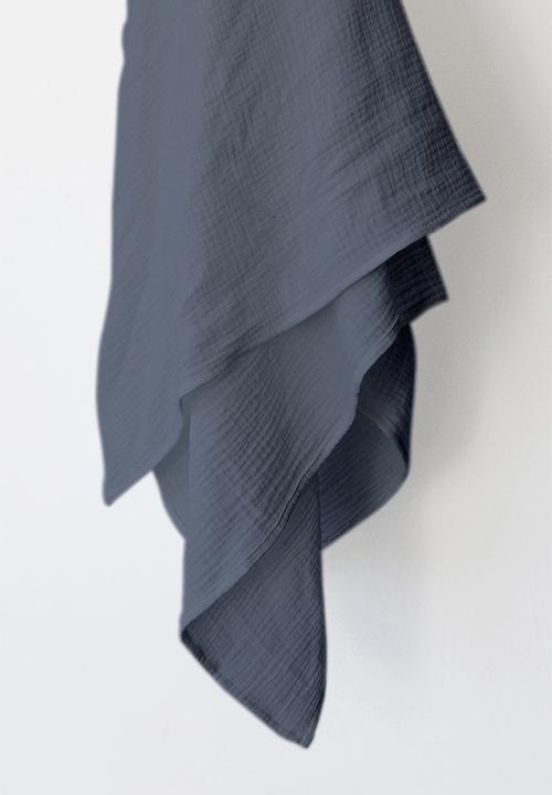 Phlo Studio - Muslin swaddle blanket - blue grey