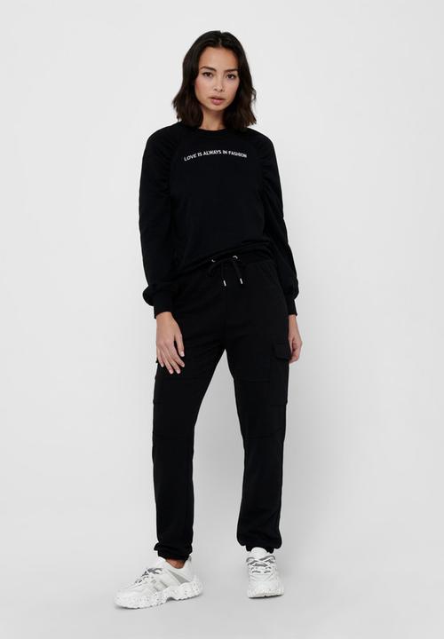 Jacqueline de Yong - Birmingham utility sweat pant - black
