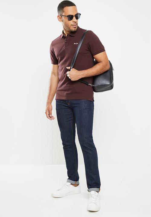 Aca Joe - Aca joe small aj logo golfer - maroon