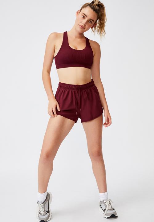 Cotton On - Workout cut out crop - mulberry rib