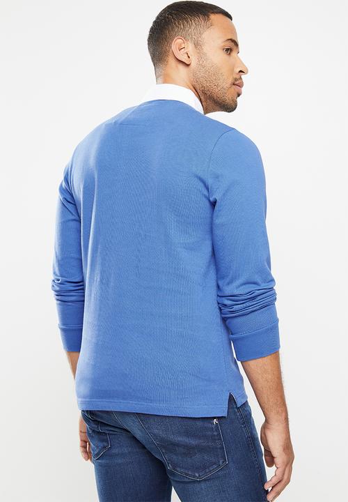 Aca Joe - Aca joe laid on stripe rugby jersey - blue