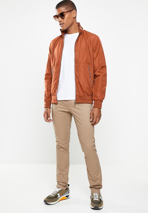 Jonathan D - Zip through jacket - rust