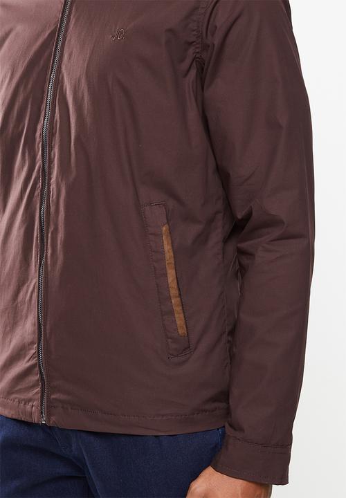 Jonathan D - Zip through jacket - burgundy