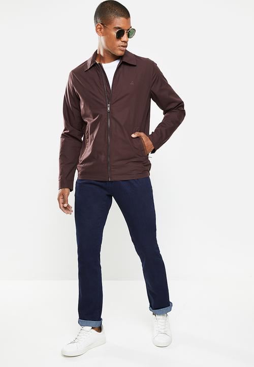 Jonathan D - Zip through jacket - burgundy