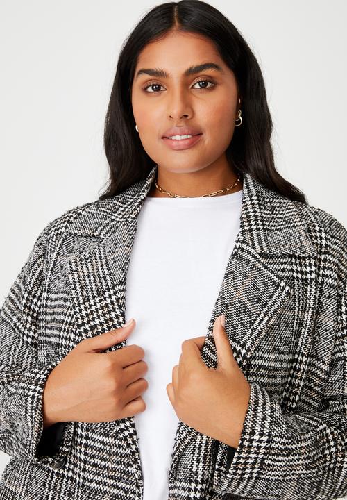 Cotton On - Curve fern blazer - black & white 