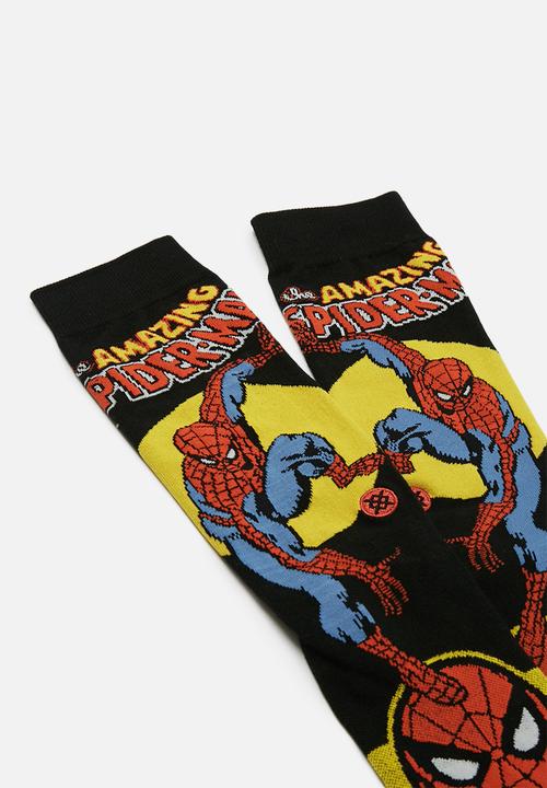 Stance Socks - Spider man marquee socks - black & red 