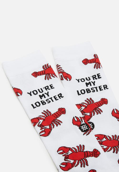 Stance Socks - Youre my lobster socks - white