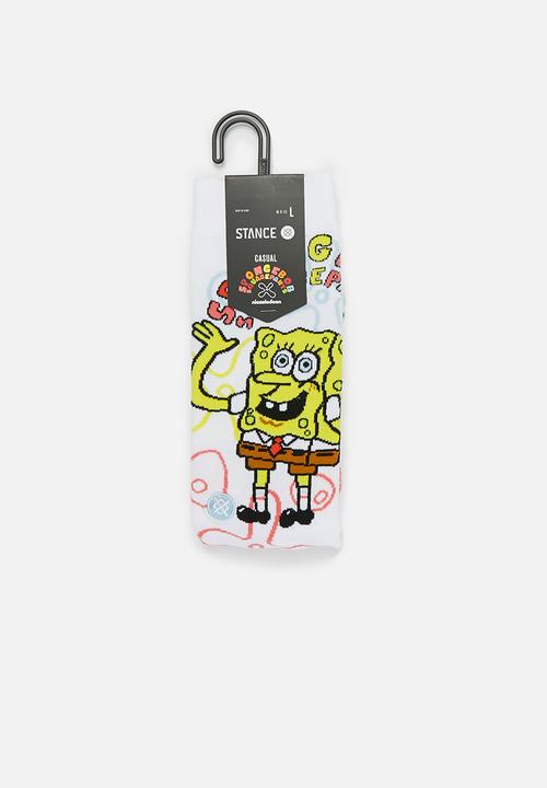 Stance Socks - Imagination bob socks - white