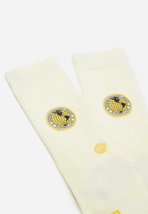 Stance Socks - Explorers patch socks - beige