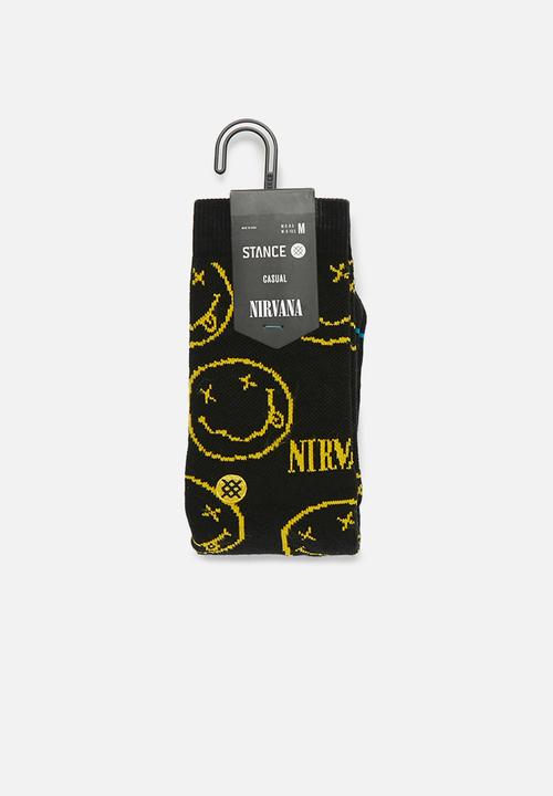 Stance Socks - Stance nirvana face - black & yellow 