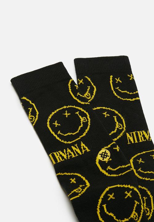 Stance Socks - Stance nirvana face - black & yellow 