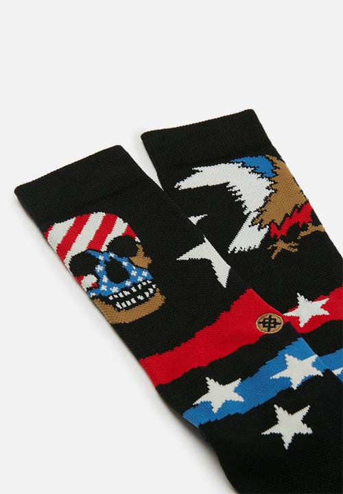 Stance Socks - Stance freedom strike crew - black & red 