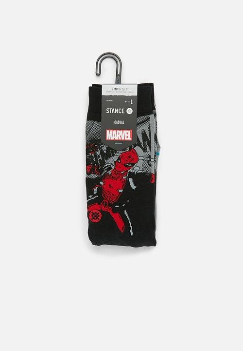 Stance Socks - Stance Deadpool - black & red 