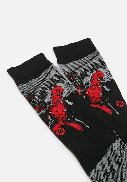 Stance Socks - Stance Deadpool - black & red 